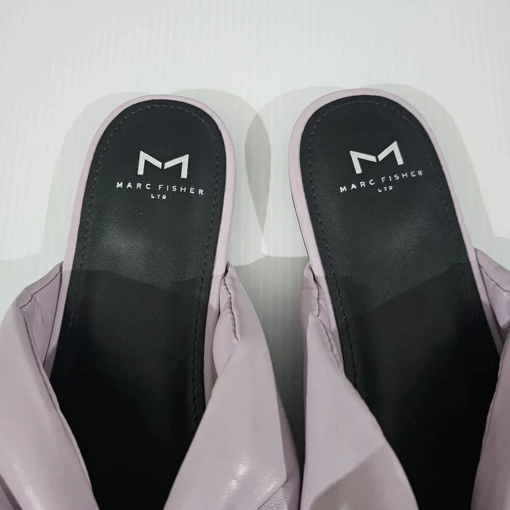 Marc Fisher LTD Olita Slide Sandal Womens 8.5 Lilac Padded Knot Slip On NEW